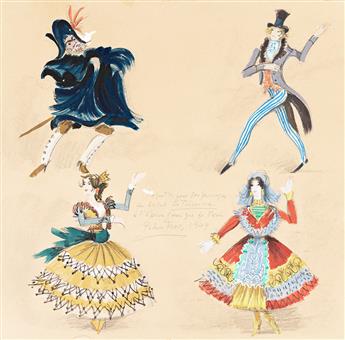 PEDRO FLORES GARCIA (1897 - 1967) Costume designs for "Le Tricorne" & "Le Chevalier Errant."